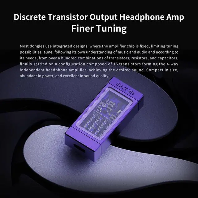 Alt view image 5 of 6 - Portable DAC with Headphone Amp, Completely Separate DAC and AMP Structure, 32bit/768k DSD512 USB Dongle with 3.5mm/ Balanced 4.4mm High Resolution Lossless for Smartphone/PC/Laptops