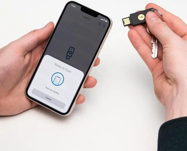 Alt view image 4 of 7 - YubiKey 5 NFC - Two-Factor authentication (2FA) Security Key, Connect via USB-A or NFC, FIDO Certified - Protect Your Online Accounts