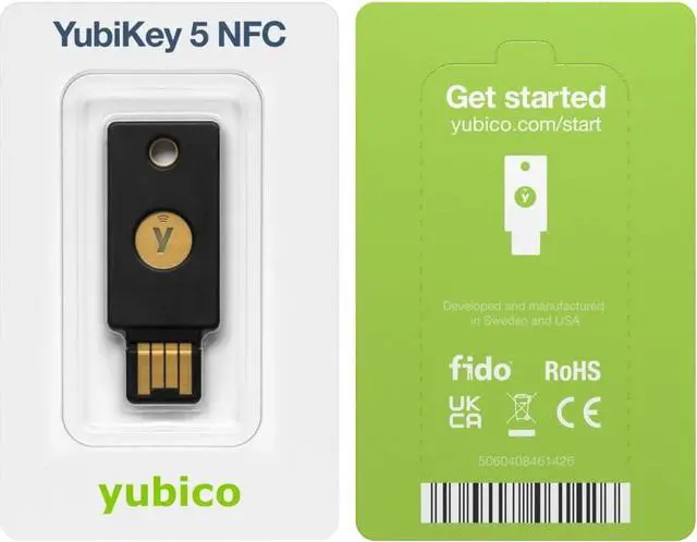Alt view image 7 of 7 - YubiKey 5 NFC - Two-Factor authentication (2FA) Security Key, Connect via USB-A or NFC, FIDO Certified - Protect Your Online Accounts