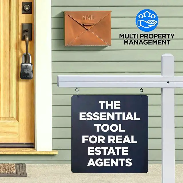 Alt view image 6 of 7 - Lion Locks 12-Pack Alpha Key Lock Box with Code, 12 Pack - Outdoor Realtor Lock Box, Property Management, Short Term Rental Key Safe Lock Box, Holds 5 Keys, Black