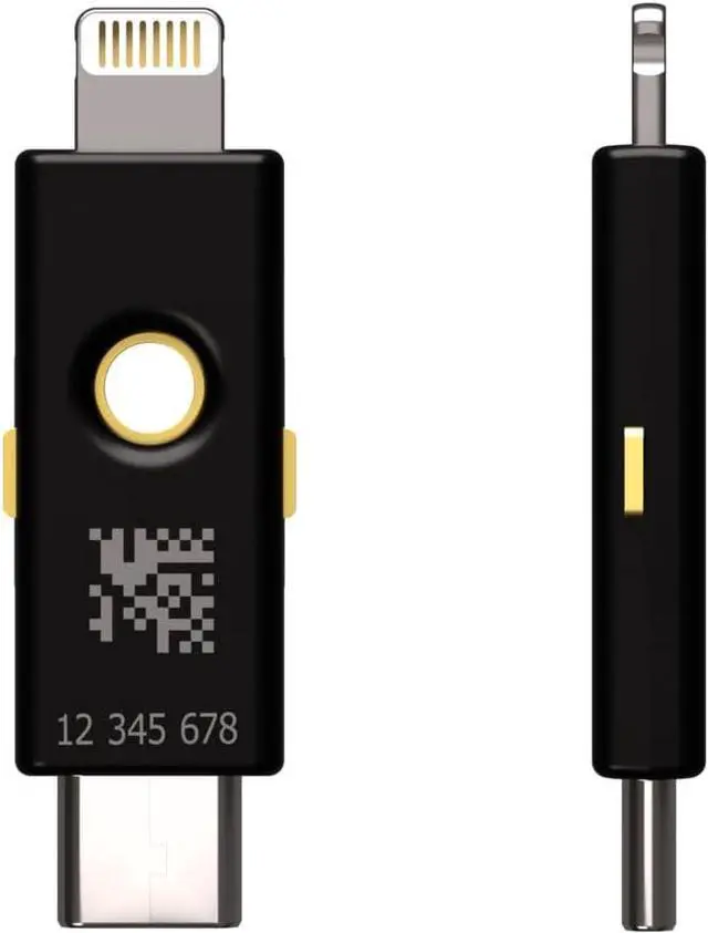 Alt view image 3 of 7 - 5Ci - Two-Factor authentication Security Key for Android/PC/iPhone, Dual connectors for Lighting/USB-C - FIDO Certified