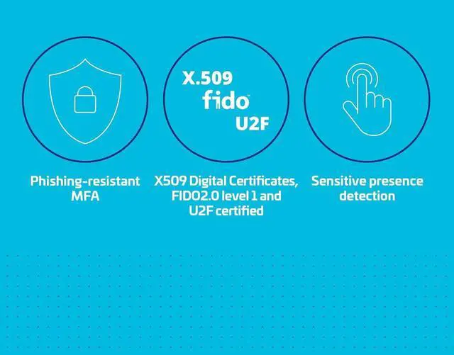 Alt view image 4 of 7 - SafeNet eToken Fusion - Phishing-Resistant FIDO2 Certified Security Key for Digital certificates or FIDO2 authentication to Web apps and desktops - USB-C