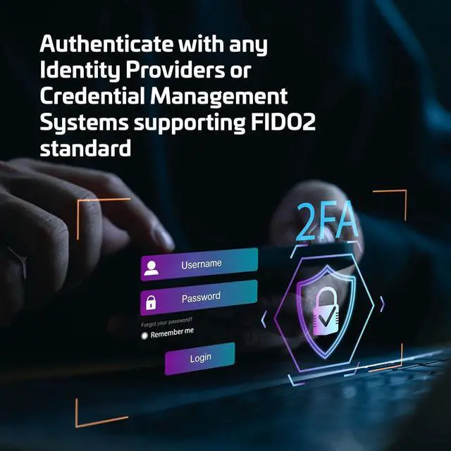 Alt view image 6 of 7 - SafeNet eToken Fusion - Phishing-Resistant FIDO2 Certified Security Key for Digital certificates or FIDO2 authentication to Web apps and desktops - USB-C