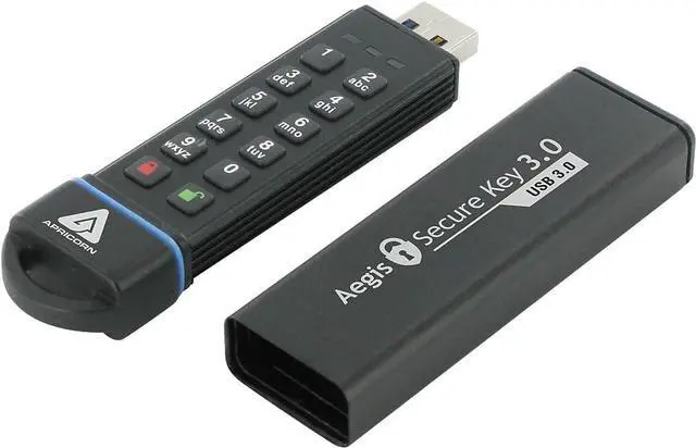 Main image of 30GB Aegis Secure Key FIPS 140-2 Level 3 Validated 256-bit Encryption USB 3.0 Flash Drive (ASK3-30GB)