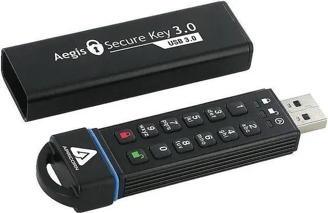 Alt view image 4 of 6 - 30GB Aegis Secure Key FIPS 140-2 Level 3 Validated 256-bit Encryption USB 3.0 Flash Drive (ASK3-30GB)