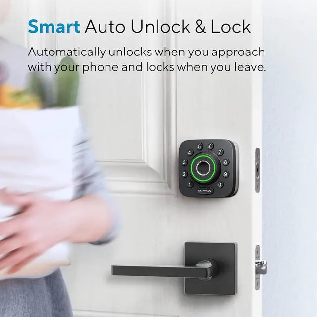 Alt view image 4 of 7 - U-Bolt Pro WiFi Smart Lock with Door Sensor, 8-in-1 Keyless Entry Door Lock with Built-in WiFi,Fingerprint ID,App Remote Control,Auto Unlock,Door Status Alert,WiFi Deadbolt Door Lock
