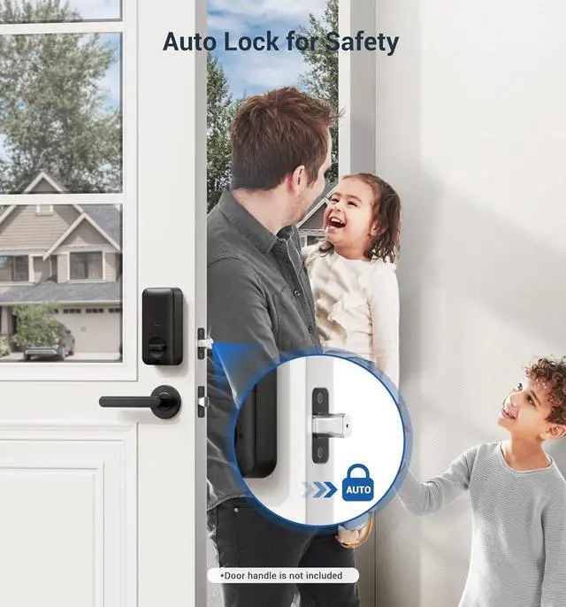 Alt view image 4 of 6 - Fingerprint Door Lock, Keyless Entry Door Lock, Electronic Keypad Deadbolt, Biometric Smart Locks for Front Door, Auto Lock, Anti-Peeking Password, Easy Install, Oil Rubbed Bronze