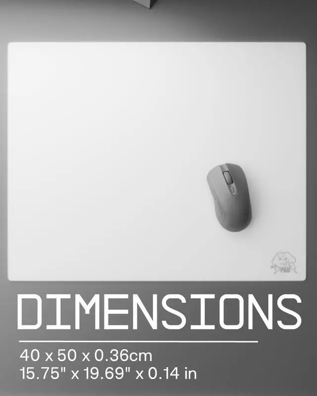 Alt view image 3 of 5 - Glass 3.0 XL Gaming Mouse Pad with Cloud Logo | Professional Large Mouse Mat | 400 x 500 mm | White | Special Glass Surface with Improved Precision and Speed