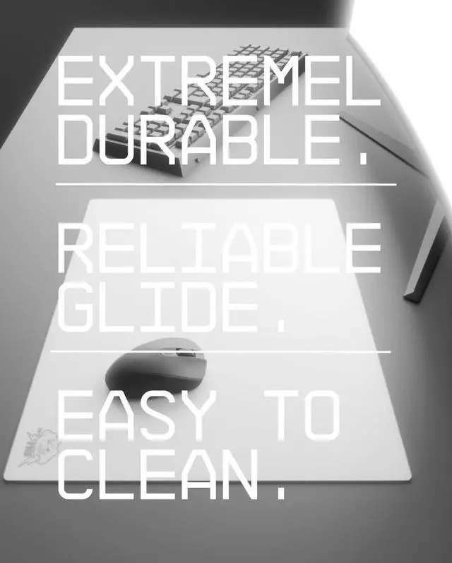 Alt view image 4 of 5 - Glass 3.0 XL Gaming Mouse Pad with Cloud Logo | Professional Large Mouse Mat | 400 x 500 mm | White | Special Glass Surface with Improved Precision and Speed