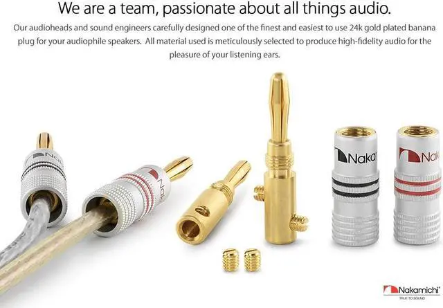 Alt view image 5 of 7 - Excel Series 24k Gold Plated Banana Plug 12-18 AWG Gauge Size 4mm for Speakers Amplifier Hi-Fi Receiver Stereo Home Theatre Audio Wire Cable Connector Set Screw Type 48 Pcs (24-Pairs)