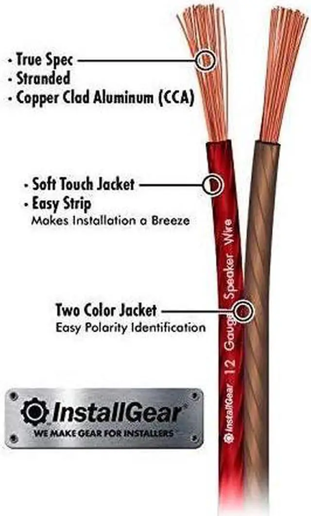 Alt view image 2 of 5 - 12 Gauge AWG 250ft Speaker Wire True Spec and Soft Touch Cable - Great Use for Car Speakers Stereos, Home Theater Speakers, Surround Sound, Radio - 12 AWG Speaker Wire - Red/Black