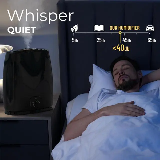 Alt view image 3 of 7 - Comfort Cool Mist Humidifiers for Bedroom 6L - Humidifier Large Room No-Filter, Quiet Air Humidifier for Plants, Baby, Allergies, Dry Skin, Congestion, 50 Hr Run Time, Easy Clean