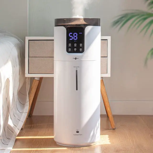 Main image of Humidifier large room, Lacidoll 16L/4.2Gal Whole house Humidifier 2000 sq.ft. Ultrasonic Cool Mist Humidifier for Home with Extension Tube, Quiet Bedroom Humidifier with Aroma Box, White