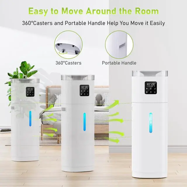 Alt view image 6 of 7 - Humidifier Large Room, 4.8Gal/18L Cool Mist Humidifiers for Whole House 2200 sqft, Quiet Humidifiers for Bedroom with Extension Tube, 800ml/h Mist Output, Remote Control, for Home Office Commercial