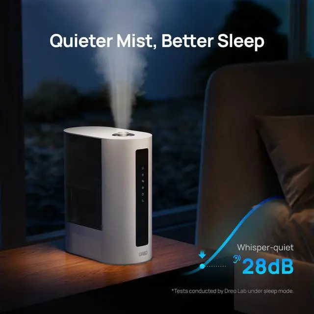 Alt view image 5 of 7 - 6L Humidifier Large Room, Warm & Cool Mist Humidifiers for Bedroom, 60H Runtime, 12H Timer, Top Fill, Oil Diffuser, Humidity Indicator Light, Baby, Plants, Easy Clean, HM713
