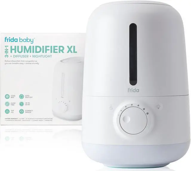 Main image of Baby 3-in-1 XL Top Fill Humidifier for Bedroom, 6L Tank Cool Mist Humidifier for Large Rooms + Diffuser, Nightlight, Auto Shut-Off, Quiet, Carry Handle, Night Light, Essential Oil Diffuser