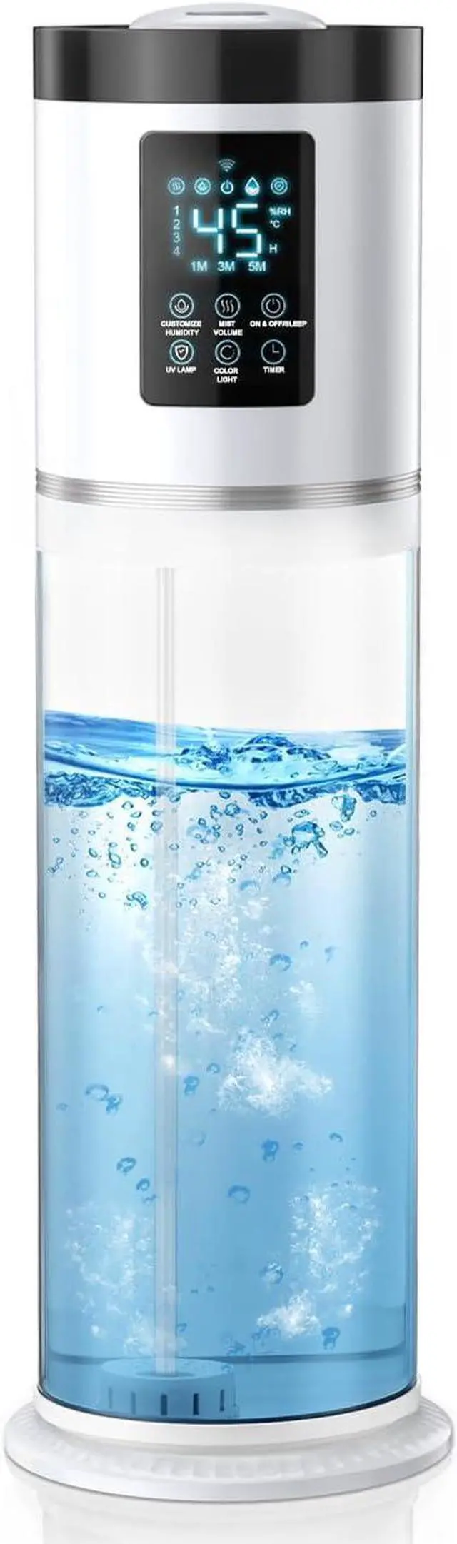 Main image of Humidifiers for Bedroom Large Room with Clear Tank, 7-Color Ambient Light,8L 2.1Gal 36dB Ultrasonic Cool Mist Humidifiers with Humidistat, Essential Oil Tray for Home Bedroom Office