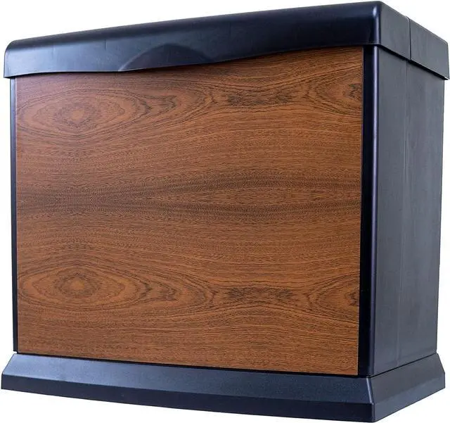 Alt view image 3 of 6 - Whole-House Console-Style Evaporative Humidifier for Coverage up to 3,700 sq. ft. (Walnut)