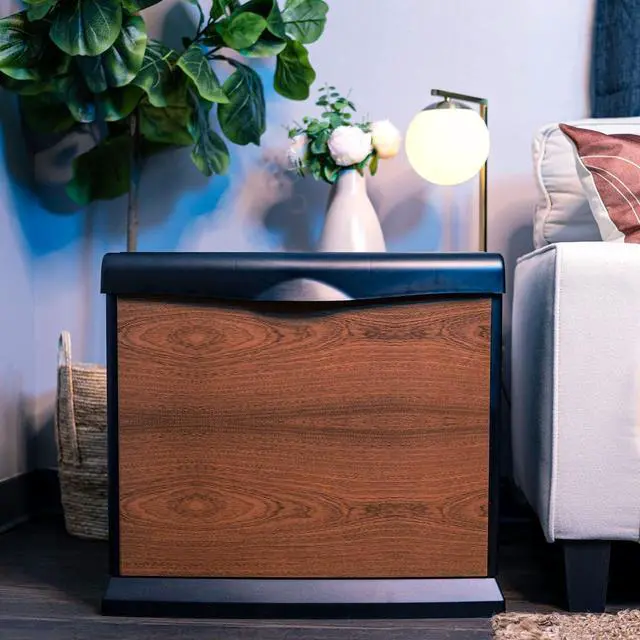 Alt view image 4 of 6 - Whole-House Console-Style Evaporative Humidifier for Coverage up to 3,700 sq. ft. (Walnut)