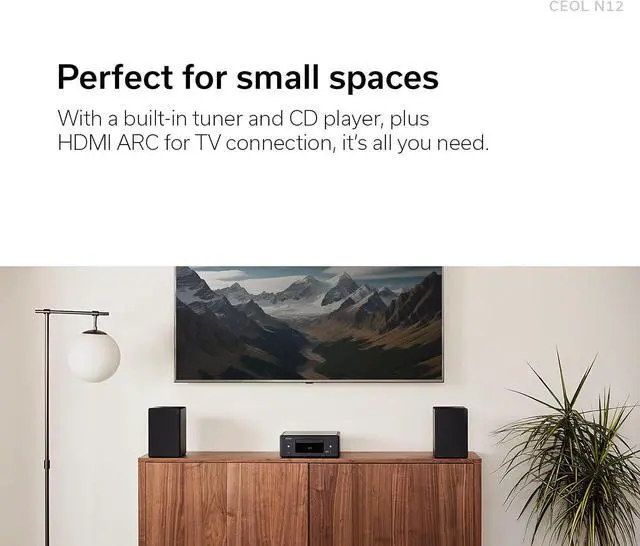 Alt view image 3 of 7 - RCD-N12, Bluetooth CD Player with Integrated AM/FM Radio Tuner, & Wi-Fi, Perfect for Smaller Rooms and Houses,  Alexa Compatibility, Supports Gaming Consoles, TV & More