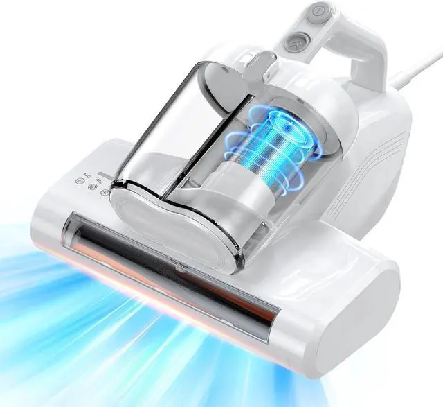 Main image of Vacuum Cleaner Bed Vacuum Cleaner with 16Kpa Suction 253.7nm UV-C Light & 40000 Rpm/Min Brushroll Rotation & HEPA Filter & Heating Tech, Includes A Spare Filter ,600W, (Ultra-UVC-K16, Corded)