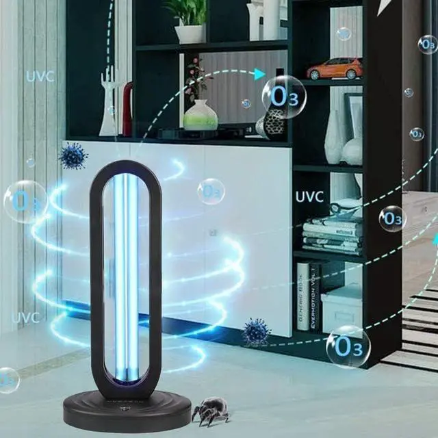 Alt view image 3 of 7 - UV Light Sanitizer & Ultraviolet Lamp w/Remote Control (Portable UV-C Cleaner for Home, Baby Room, Office | 38W UVC Disinfection Bulb | Kill Germs, Bacteria, Virus | USA)