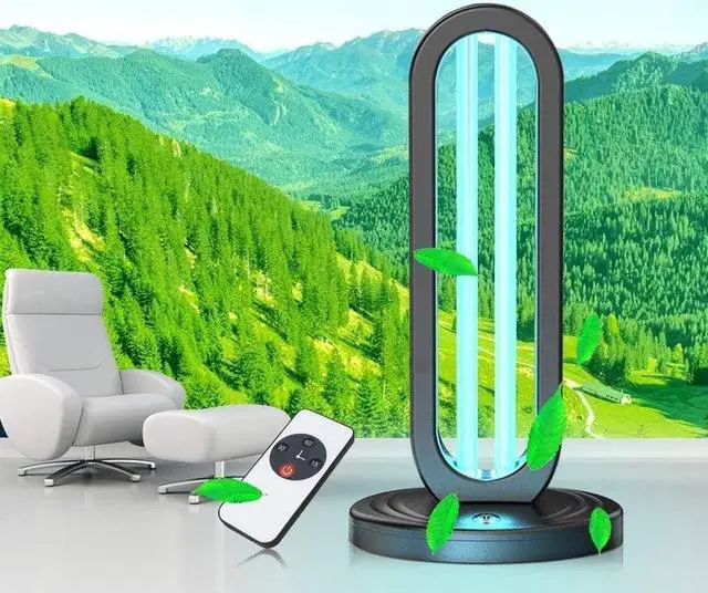 Alt view image 5 of 7 - UV Light Sanitizer & Ultraviolet Lamp w/Remote Control (Portable UV-C Cleaner for Home, Baby Room, Office | 38W UVC Disinfection Bulb | Kill Germs, Bacteria, Virus | USA)