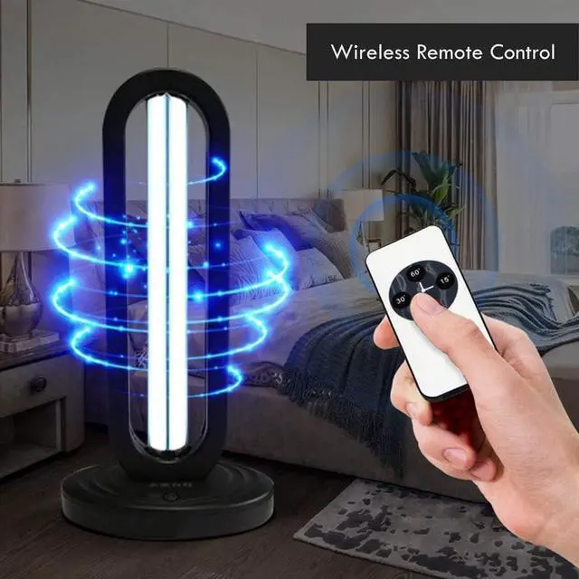 Alt view image 4 of 7 - UV Light Sanitizer & Ultraviolet Lamp w/Remote Control (Portable UV-C Cleaner for Home, Baby Room, Office | 38W UVC Disinfection Bulb | Kill Germs, Bacteria, Virus | USA)
