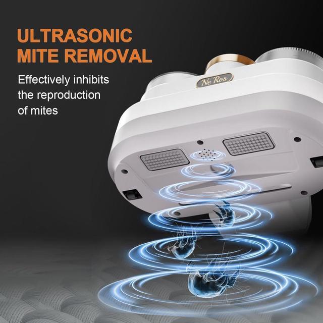 Alt view image 5 of 7 - Mattress Vacuum Cleaner Bed Vacuum with 253.7nm UV-C Light, 14Kpa Suciton & Ultrasonic & Two Tapping Pads, Powerful Anti-Allergen Vacuum Cleaner for Deep Cleaning, Corded, NR004