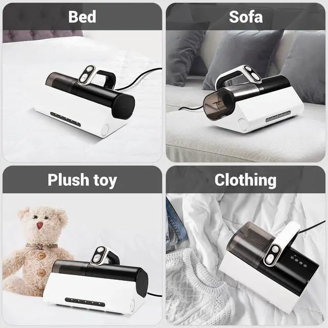 Alt view image 6 of 7 - Bed Vacuum Cleaner, Handheld UV Mattress Cleaner with LED light & High Heating Tech, 500W Powerful Deep Mattress Vacuum, HEPA Filter for Bed, Mattress, Pillow, Couch, Pet Hair and Carpets Cleaning