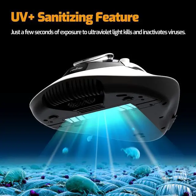 Alt view image 2 of 6 - Lite Mattress Vacuum Cleaner - 13Kpa Powerful Suction - Anti-Allergen Bed Vacuum Cleaner - Bed Vacuum Cleaner UV Sanitizing & Pulsating Pad Technology for Allergen Cleaning - HEPA Filtration