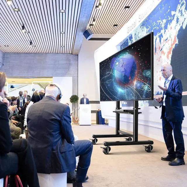 Alt view image 6 of 7 - Mobile TV Cart Rolling TV Stand with Wheels for 55-100 Inch LCD LED Flat Curved Screens up to 250 lbs, Max VESA800x600 mm Heavy Duty Portable Floor TV Stand Large Base Trolley Height Adjustable