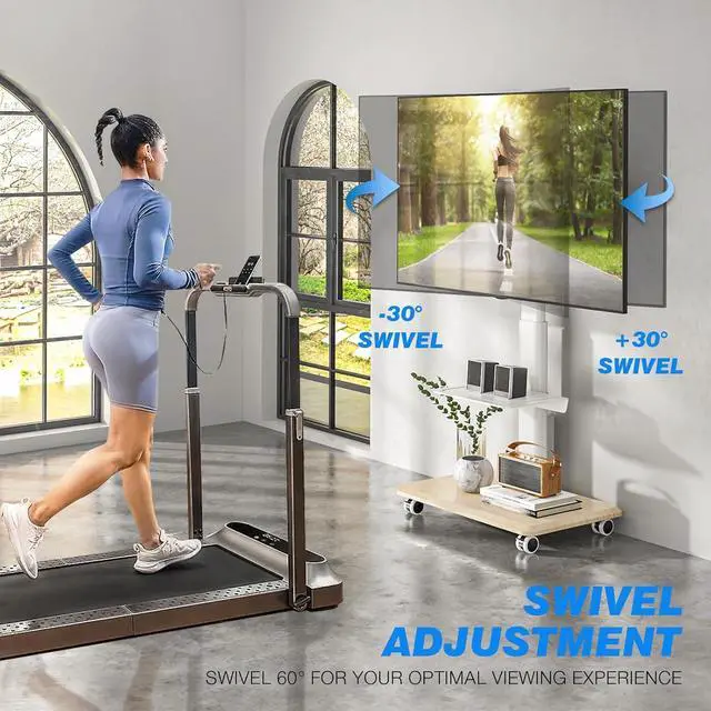 Alt view image 3 of 7 - Sleek Rolling TV Stand with Power Outlet for Home Decor, Height Adjustable Portable TV Stand on Wheels for 32-70 Inch TVs, Strong Tall Mobile TV Cart with Mount Up to 88 lbs, White