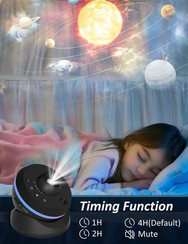 Alt view image 3 of 7 - [6th Gen Upgraded] Planetarium Galaxy Projector, 13 in 1 Star Light Projector Starry Sleep Night Light with Dynamic Meteors,360° Rotation Nebula,4K HD&Large Scale Projection for Bedroom DecorKids