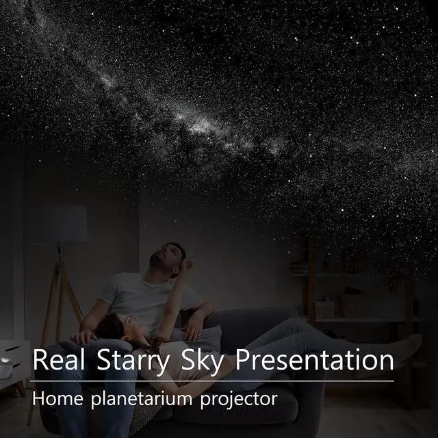 Alt view image 4 of 6 - Star Projector, Orzorz Galaxy Night Light, Home Planetarium Projector with Rechargeable Battery, Sky Light Living Room Decor, Real Starry Nebula, Planet Presentation for Kids, Teen Girls, Adults