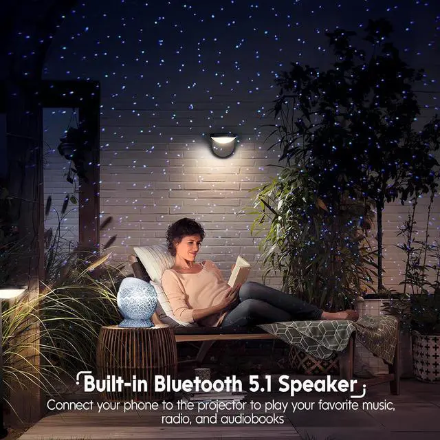 Alt view image 4 of 7 - Galaxy Projector, Star Projector LED Lights for Bedroom, Outdoor Lighting Projector, Starry Night Light with White Noise and Bluetooth Speaker, Gifts for Kids Adults Christmas, Birthdays