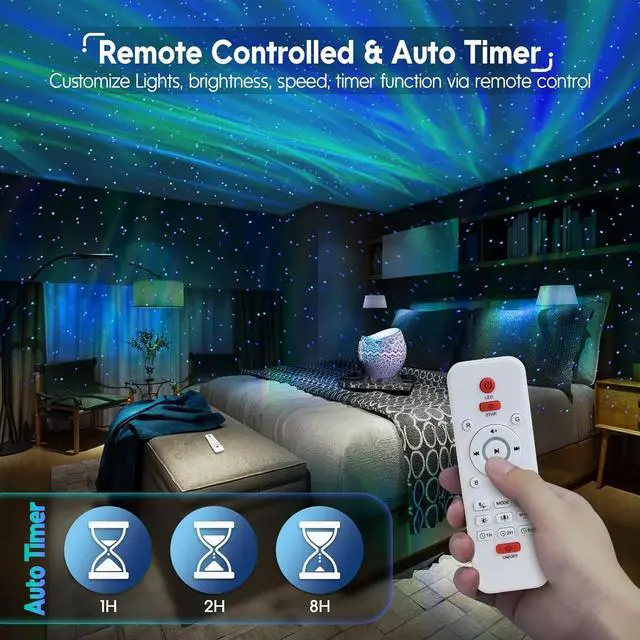 Alt view image 7 of 7 - Galaxy Projector, Star Projector LED Lights for Bedroom, Outdoor Lighting Projector, Starry Night Light with White Noise and Bluetooth Speaker, Gifts for Kids Adults Christmas, Birthdays