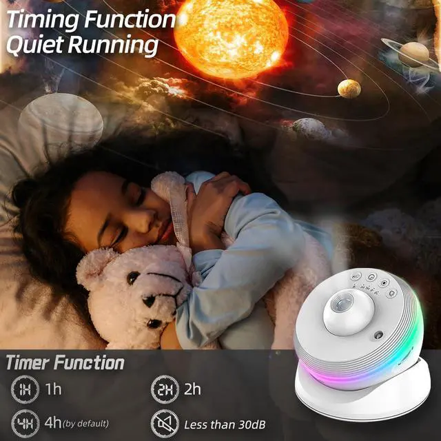 Alt view image 6 of 7 - Galaxy Projector for Bedroom, 13 in 1 Planetarium Star Projector Galaxy Light, 360° Rotation Realistic Sky Night Light with Timer for Kids Adults Ceiling Large Room Décor