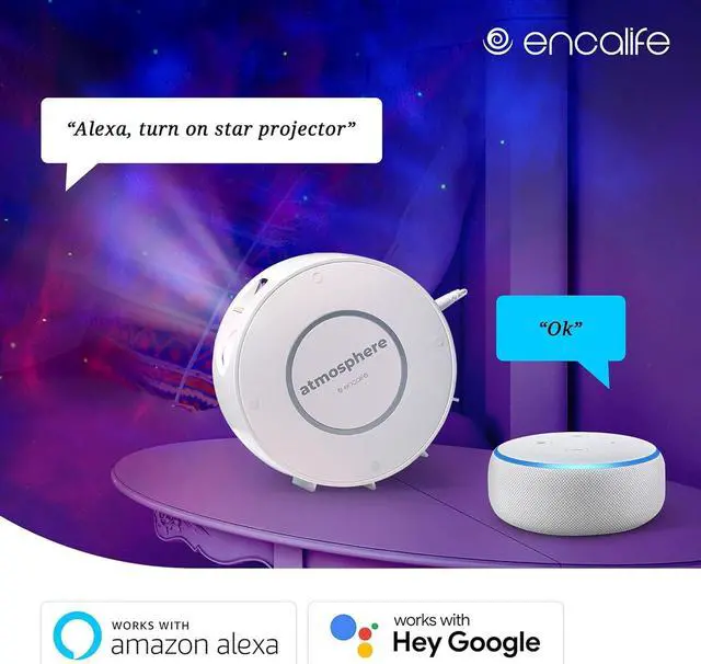 Alt view image 2 of 7 - Star Light Galaxy Projector for Bedroom | Alexa, Google Assistant, App Controlled, Adjustable Brightness, 16.7m Color Options, Timer Modes | Laser Starry Nebula Clouds, Night Sky for Kids