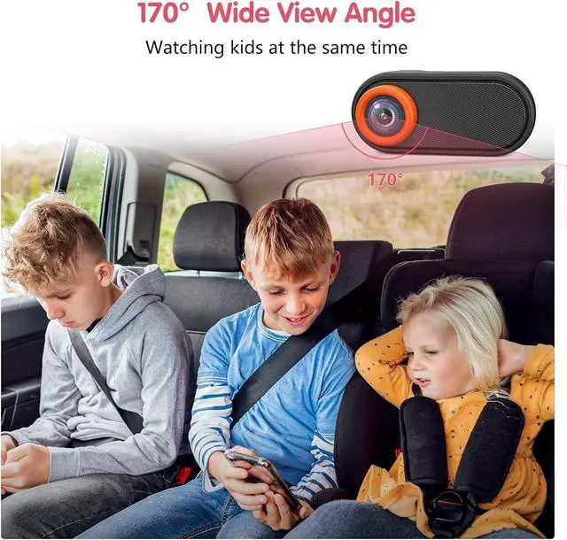 Alt view image 5 of 6 - Car Camera for Baby, 5.2 1080P Baby Car Camera with Night Vision, 360°Rotating Adjustable Car Baby Camera with Wired, Crystal Clear View for Back Seat Rear Facing (BM2)
