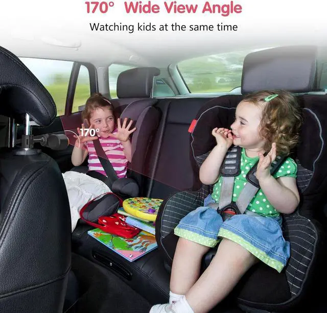 Alt view image 6 of 6 - aby Car Camera Night Vision 5.2'' Car Camera for Baby with Video Recording Function TF Card 3X Zoom 1080P Car Baby Camera 360° Rotation for Rear Facing Seat Wired (BM3)