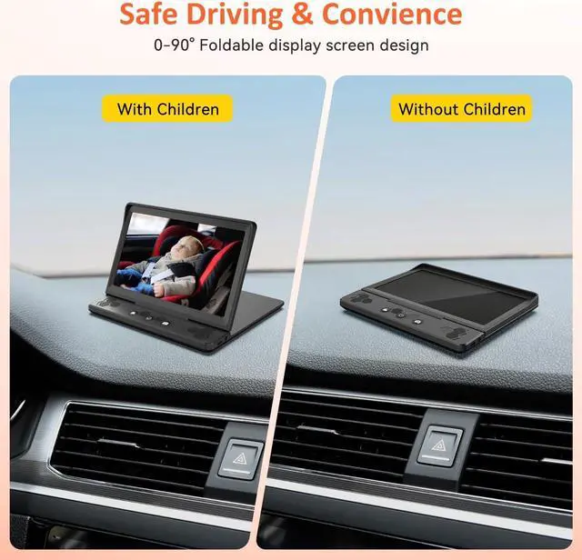 Alt view image 7 of 7 - Baby Car Camera HD 1440P Recording, 5 Screen Baby Car Monitor with Full-Color Night Vision Camera, Infant Safety Baby Car Mirror Rear Facing for Backseat, Wide Clear View, Easy Installation