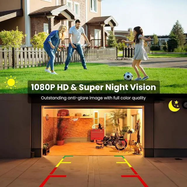 Alt view image 2 of 7 - Wireless Backup Camera for Trucks 4.8 Inch: HD 1080P Easy Install 2 Channels Back Up Camera Systems, Stable Digital Signal Night Vision Wide Angle Rear View Camera for Car Pickup Van SUV - Foxpark W11
