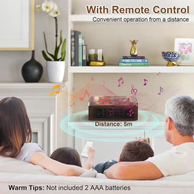 Alt view image 5 of 7 - Portable CD Player Bluetooth with Speakers - Lehwey Desktop CD Players for Home, Built-in Dual Stereo Speakers, FM Radio, Repeat, Remote Control, Supports USB/AUX/Type-C, Retro Gift, for Kids, Brown
