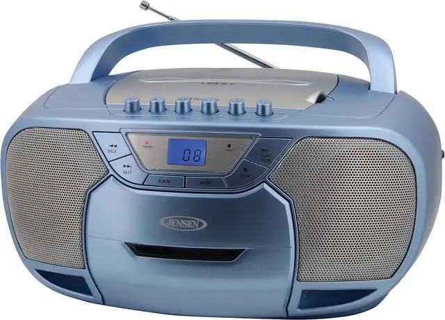 Main image of CD-590-BL CD-590 1-Watt Portable Stereo CD and Cassette Player/Recorder with AM/FM Radio and Bluetooth (Blue)