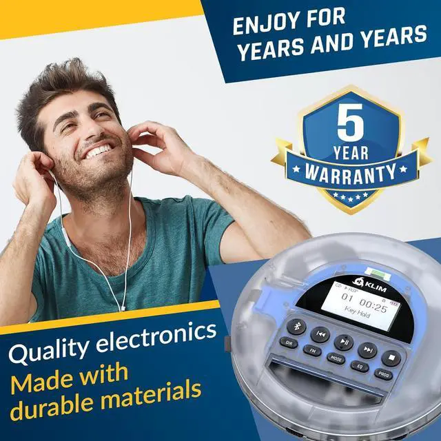 Alt view image 4 of 7 - Nomad Transparent - New 2024 - Portable CD Player Walkman with Long-Lasting Battery - Includes Headphones - Radio FM - MP3 CD Player Portable - TF Card Radio FM Bluetooth - Ideal for Cars