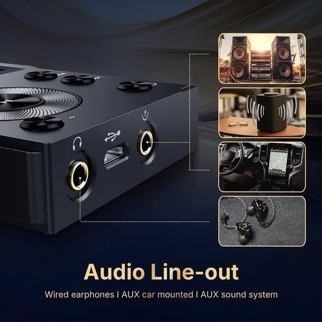 Alt view image 3 of 6 - F20 HiFi MP3 Player with Bluetooth5.2, Lossless DSD High Resolution Digital Audio Music Player, High-Res Portable Audio Player with 32GB Memory Card, Support up to 256GB