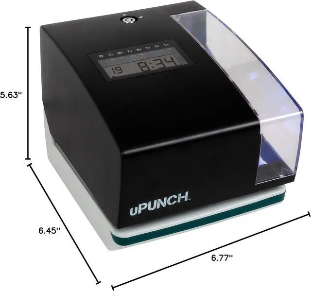 Alt view image 7 of 7 - CR1000 Digital Time Clock and Date Stamp for Small Business: Complete Employee Time Tracking System with 50 Time Cards, Ribbon & Keys