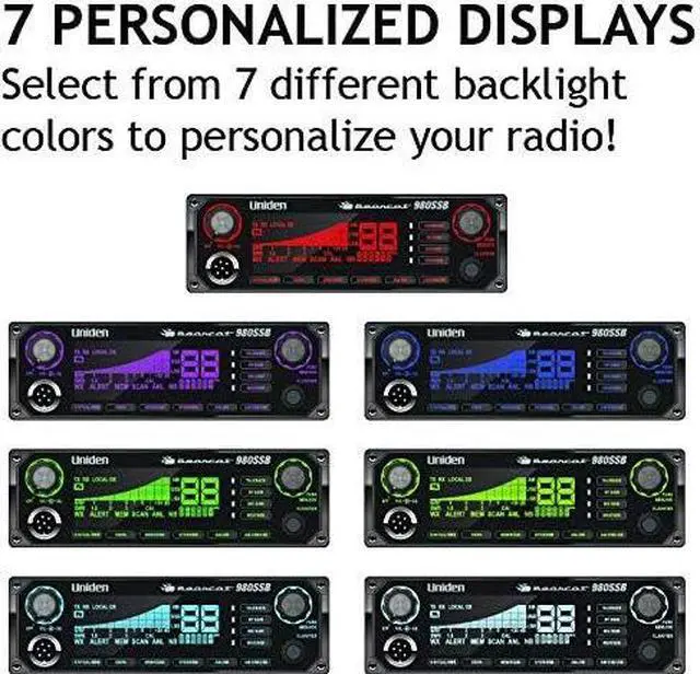 Alt view image 4 of 5 - BEARCAT 980 40- Channel SSB CB Radio with Sideband NOAA WeatherBand,7- Color Digital Display PA/CB Switch and Noise Cancelling Mic, Wireless Mic Compatible