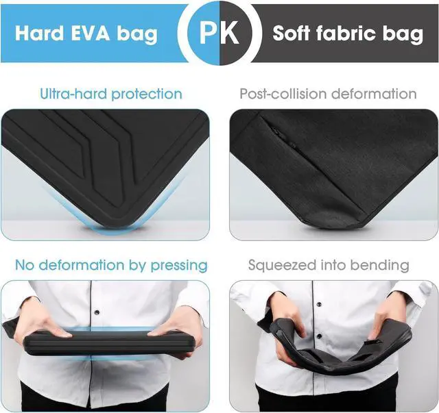 Alt view image 4 of 7 - Hard EVA Protective Sleeve Case Compatible for 18 inch  ROG Strix Scar 18 2023/2024 Gaming Laptop, for 18 inch  ROG Strix G18 2023/2024 Gaming Laptop Waterproof Sleeve(C1701)